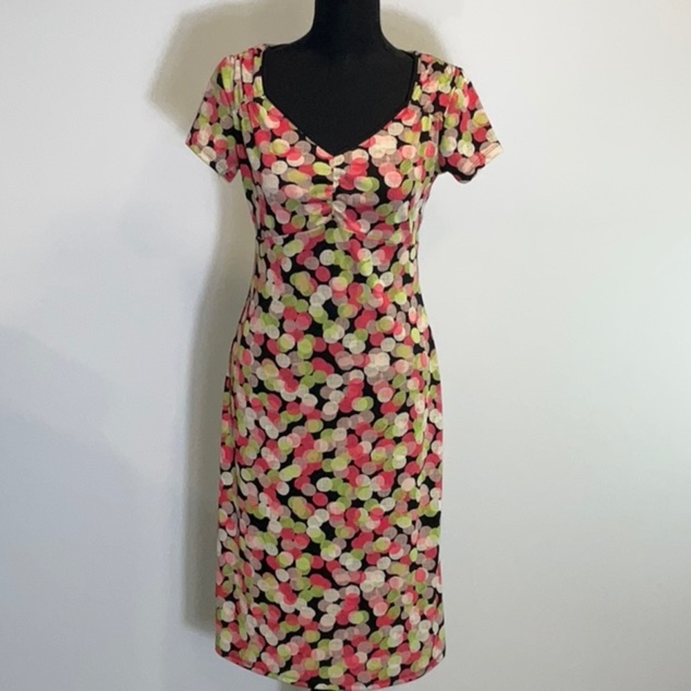 Rabbit Rabbit Rabbit Designs Colorful V-Neck Dress - image 1